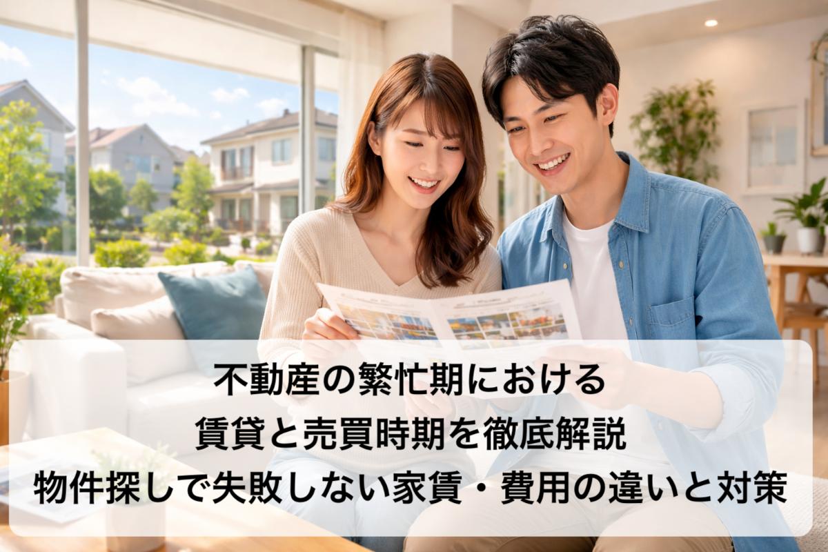 不動産の繁忙期における賃貸と売買時期を徹底解説｜物件探しで失敗しない家賃・費用の違いと対策