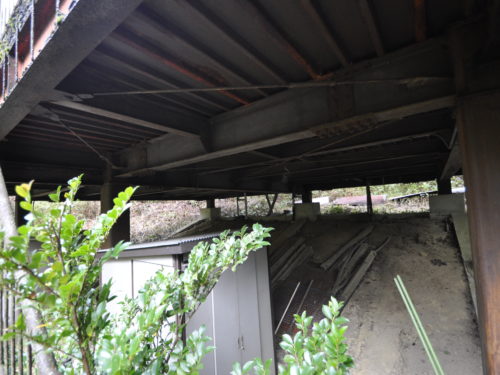 ▲鉄骨土台 ▲鉄骨土台